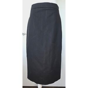 Max Mara Charcoal Elegant Pencil Maxi Skirt Lined Work Quiet Luxury Minimalist